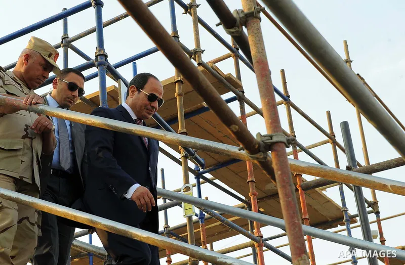 Egyptian President Abdel Fattah al-Sisi visits the new administrative capital, in Cairo, Egypt, on October 11, 2017. Photo by Egyptian President Office