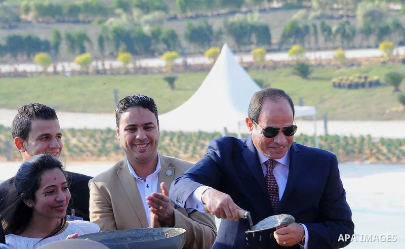 Egyptian President Abdel Fattah al-Sisi visits the new administrative capital, in Cairo, Egypt, on October 11, 2017. Photo by Egyptian President Office