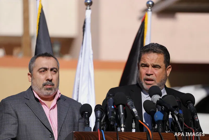 Senior Hamas leader Salah El-Bardawil, speaks during a press conference in Gaza City October 12, 2017. Rival Palestinian factions Hamas and Fatah have reached agreement on aspects of their reconciliation bid during talks...