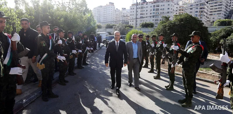 Palestinian Prime Minister, Rami Hamdallah, attends the opening of five new government schools, in the West Bank city of Nablus, on October 29, 2017. Photo by Prime Minister Office