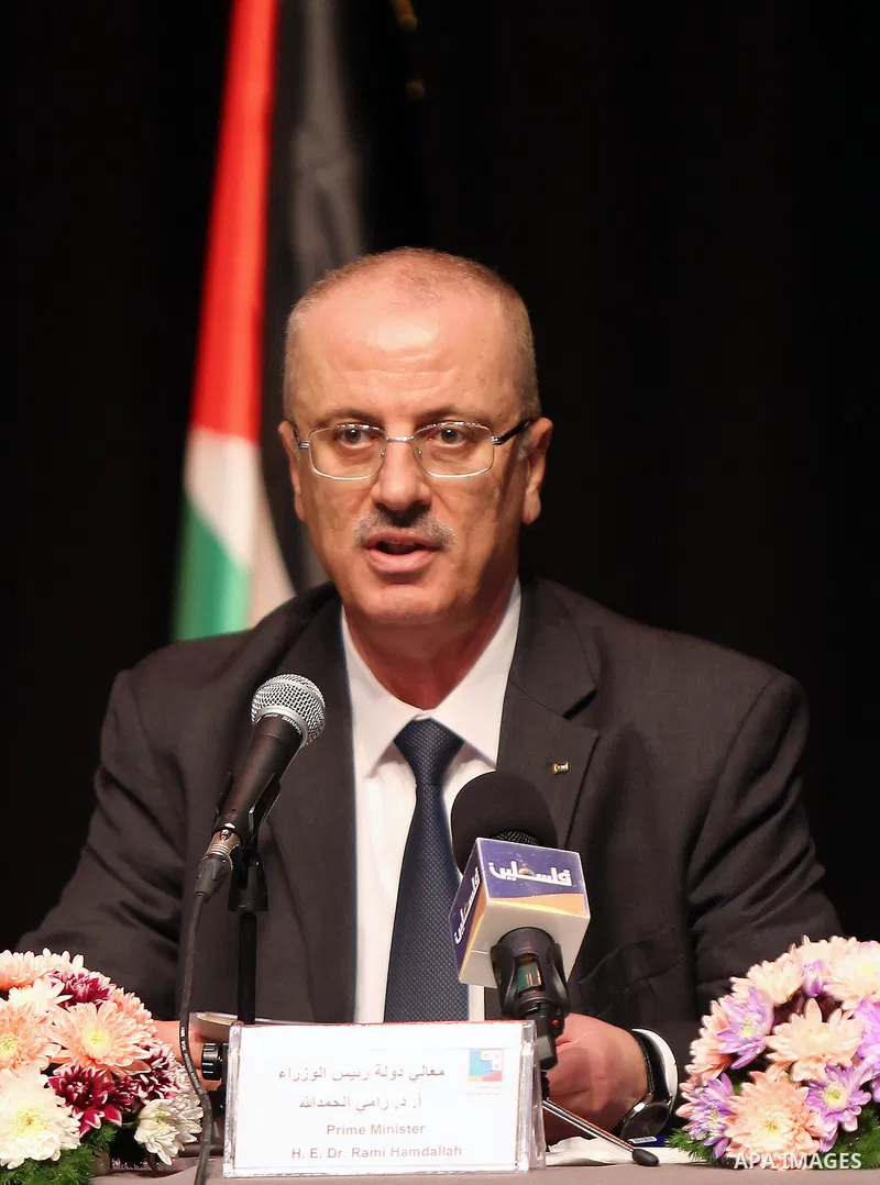 Palestinian Prime Minister Rami Hamdallah, attends the Second Palestinian Urban Forum, in the West Bank city of Ramallah, on October 30, 2017. Photo by Prime Minister Office