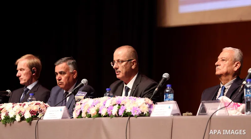 Palestinian Prime Minister Rami Hamdallah, attends the Second Palestinian Urban Forum, in the West Bank city of Ramallah, on October 30, 2017. Photo by Prime Minister Office