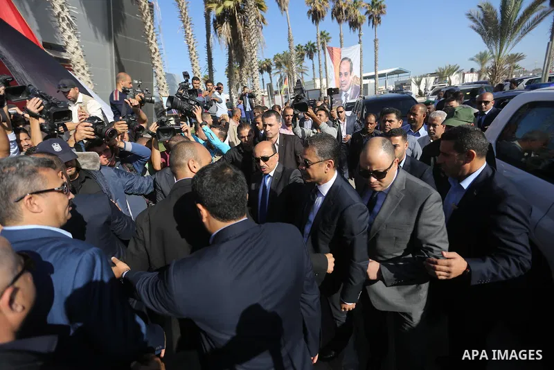 Palestinian housing minister Mufeed al-Hasayna Mufeed al-Husayna, gestures as he arrives at Rafah border crossing with Egypt, in the southern Gaza Strip November 1, 2017. Hamas handed over control of the Gaza Strip's bor...