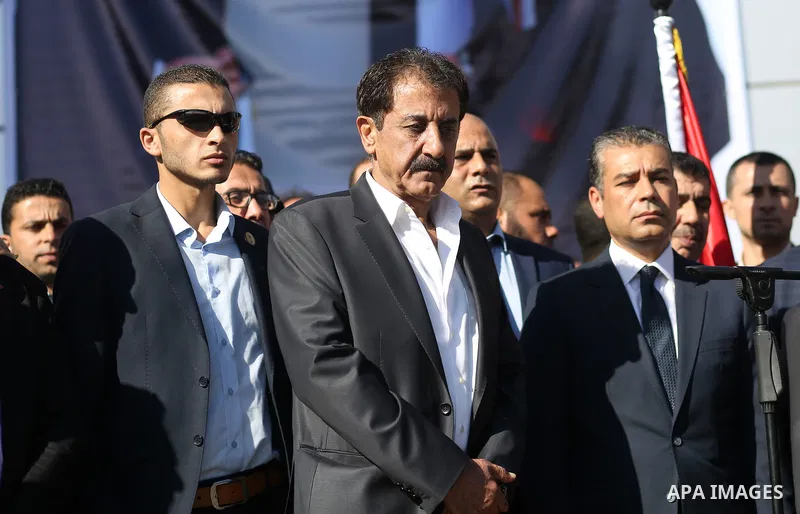 Nazmi Mhana, Chairman of the Palestinian Crossing Authority, gestures as he arrives at Rafah border crossing with Egypt, in the southern Gaza Strip November 1, 2017. Hamas handed over control of the Gaza Strip's border w...