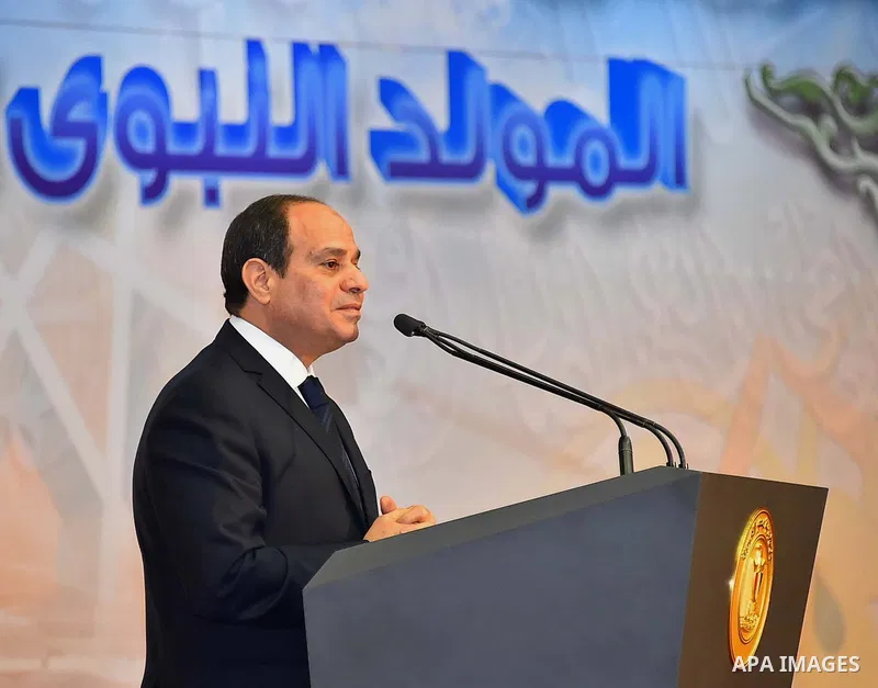 Egyptian President Abdel Fattah al-Sisi speaks during the ceremony of Mawlid al-Nabi, the birthday of Prophet Mohammad, in Cairo, Egypt, on November 29, 2017. Photo by Egyptian President Office
