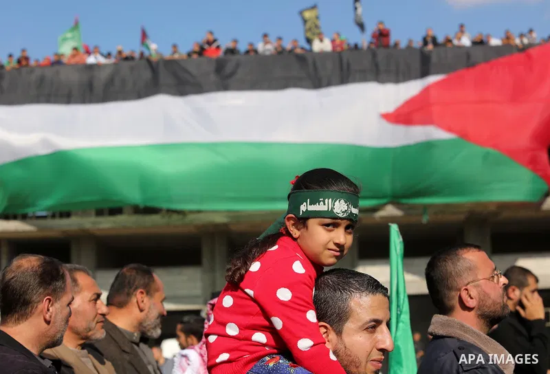 Palestinians take part in a rally against US President Donald Trump's decision to recognise Jerusalem as the capital of Israel in Khan Younis in the southern Gaza strip on December 8, 2017. Israel deployed hundreds of ad...