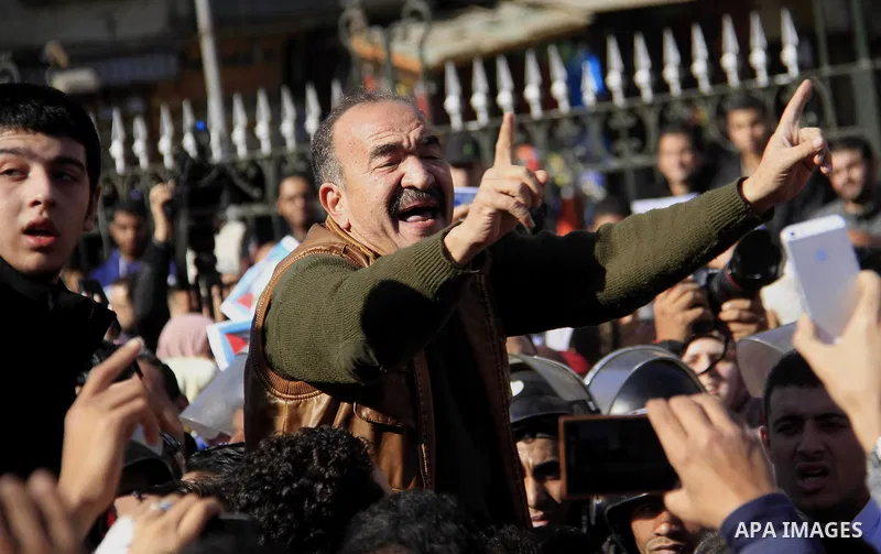 Egyptian Protestors shout slogans during a demonstration against US President Donald Trump's decision to recognize Jerusalem as the capital of Israel at al-Azhar mosque in Cairo on December 8, 2017. Tens of thousands of...