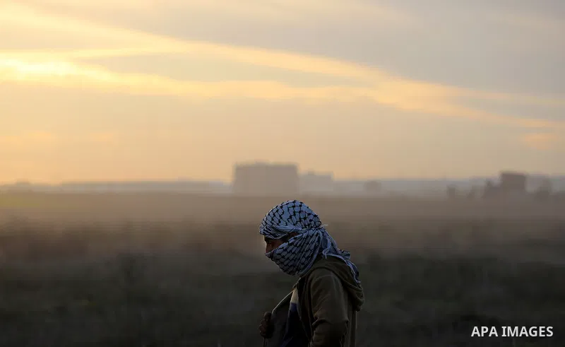 Palestinian protesters clash with Israeli secrity forces near the border fence with Israel, east of Gaza City on December 11, 2017 as demonstrations continue to flare in the Middle East and elsewhere over US President Do...
