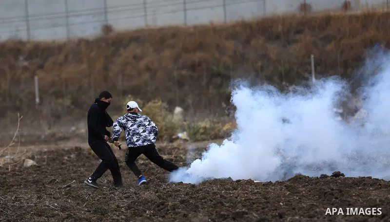 Palestinian protesters clash with Israeli security forces in the West Bank town of Tulkarem, following a demonstration against US President Donald Trump's decision to recognise Jerusalem as the capital of Israel on Decem...