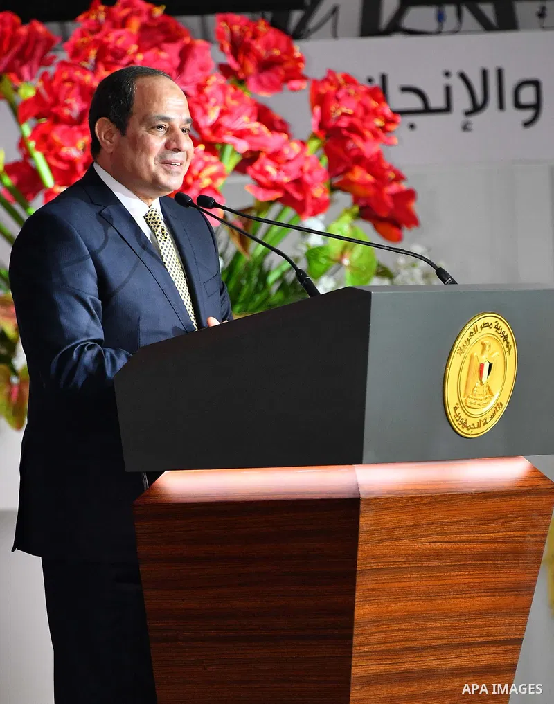 Egyptian President Abdel Fattah Sisi speaks during the Watan story conference, in Cairo, Egypt, on January 17, 2018. Photo by Egyptian President Office