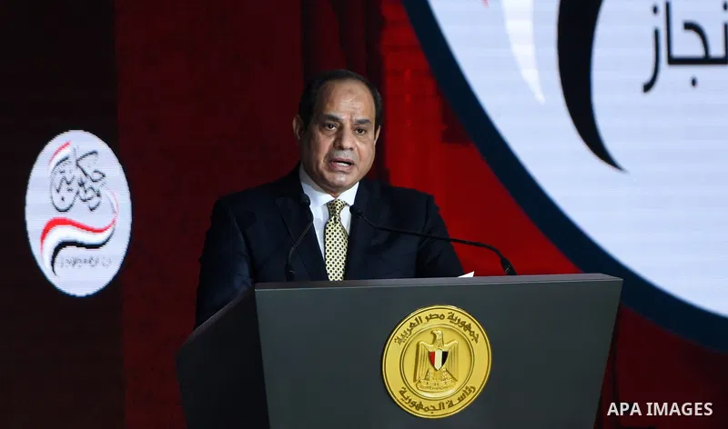 Egyptian President Abdel Fattah Sisi speaks during the Watan story conference, in Cairo, Egypt, on January 17, 2018. Photo by Stringer