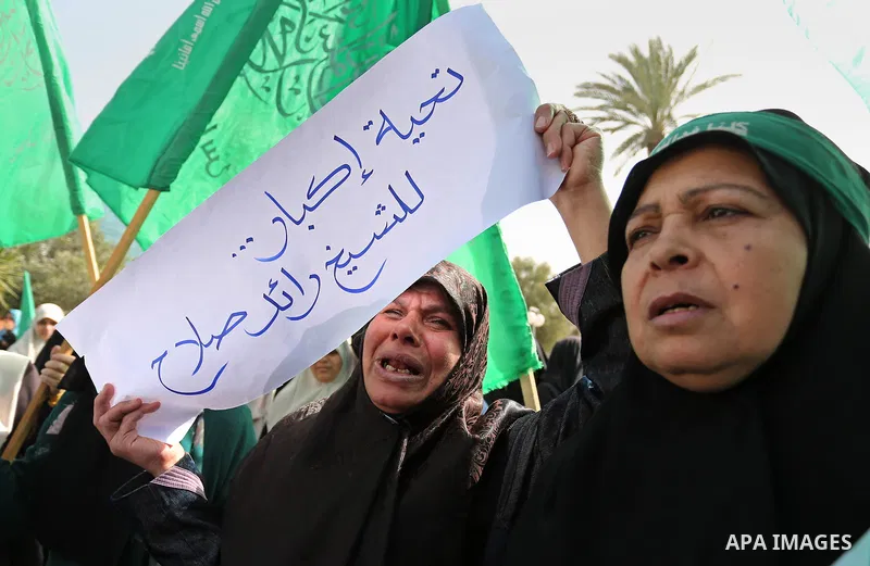 Palestinian women take part in a protest against US President Donald Trump's decision to recognise Jerusalem as the capital of Israel and to freeze tens of millions of dollars in contributions to the United Nations Relie...