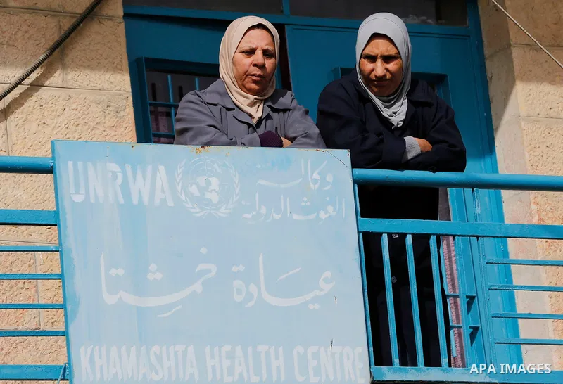 Palestinians take part in a protest in the town of Bethlehem in the occupied West Bank, on January 22, 2018 against freeze tens of millions of dollars in contributions to the United Nations Relief and Work Agency (UNRWA)...