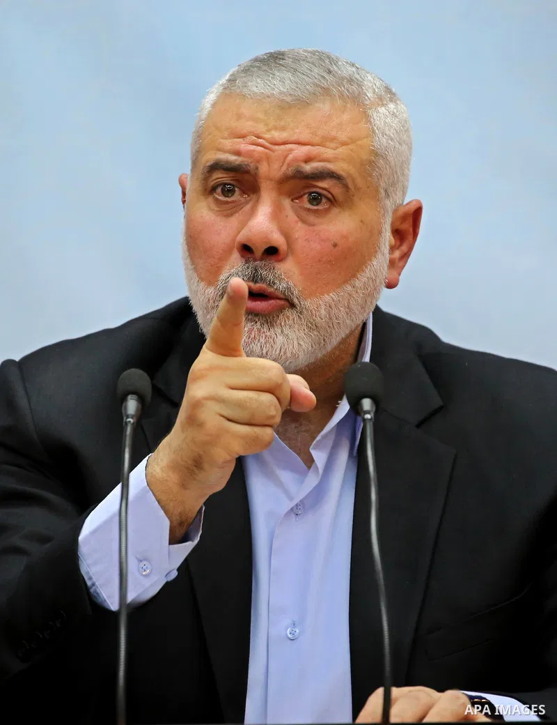Hamas' leader Ismail Haniya delivers a speech in Gaza city on January 23, 2018. Photo by Ashraf Amra