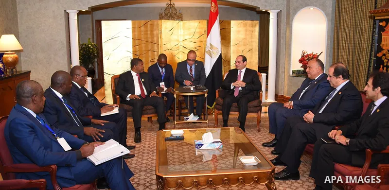 Egypt's President Abdel-Fattah el-Sisi attends the 30th Ordinary Session of the Assembly of the Heads of State and the Government of the African Union in Addis Ababa, Ethiopia January 28, 2018. Photo by Egyptian Presiden...
