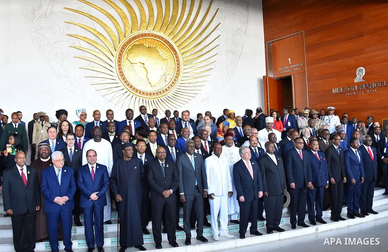 Palestinaian President Mahmoud Abbas attends the 30th Ordinary Session of the Assembly of the Heads of State and the Government of the African Union in Addis Ababa, Ethiopia January 28, 2018. Photo by Egyptian President...