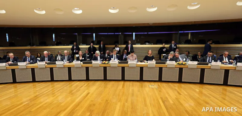 Palestinian Prime Minister Rami Hamdallah attends a session of the International Donor Group for Palestine at the EU Commission headquarters in Brussels, Belgium, January 31, 2018. Photo by Prime Minister Office