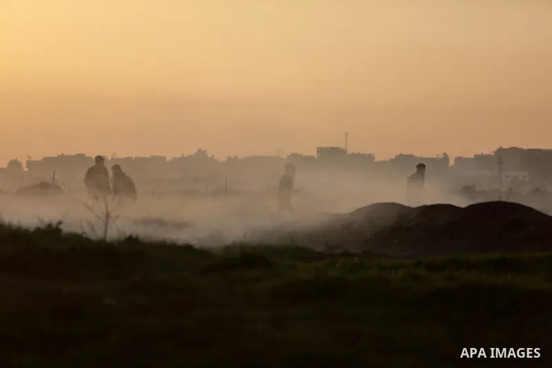 Palestinian protesters clash with Israeli security forces near the border with Israel, east of Gaza City on February 2, 2018 as demonstrations continue over the US president's controversial recognition of Jerusalem as Is...