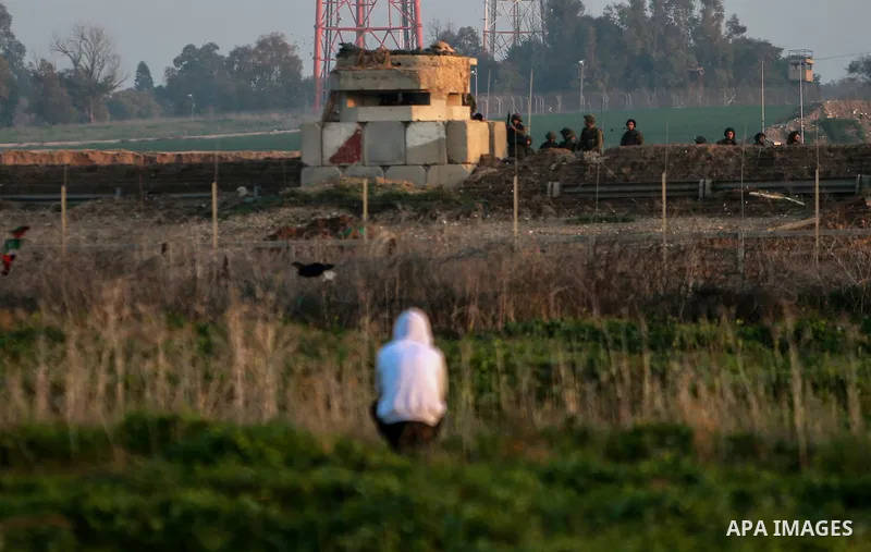 Palestinian protesters clash with Israeli security forces near the border with Israel, east of Gaza City on February 2, 2018 as demonstrations continue over the US president's controversial recognition of Jerusalem as Is...