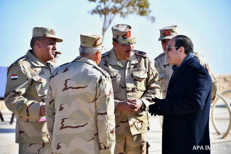 Egyptian President Abdel Fattah al-Sisi inspects the project of the Royal Plateau in Cairo, Egypt, on Feb. 02, 2018. Photo by Egyptian President Office