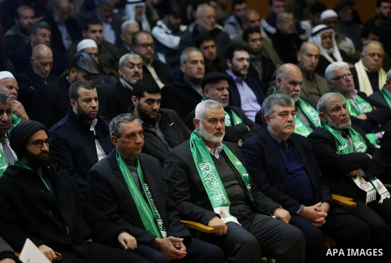 Top Hamas leader Sheikh Ismaeil Haneiya take part in a memorial service for Hamas senior leader Imad al-Alami in Gaza City, 03 February 2018. According to reports, al-Alami was died on 30 January due a shot in the head h...