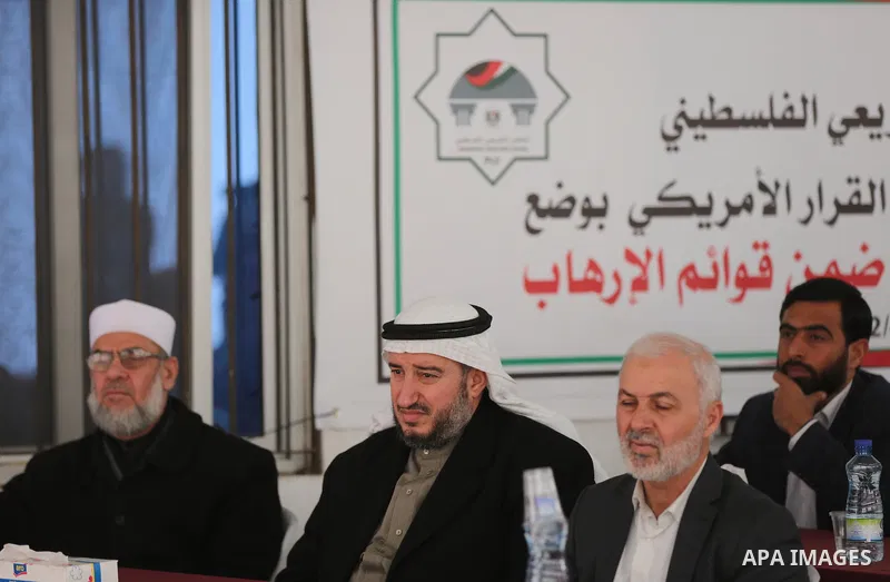 Members of the Palestinian legislative council attend a meeting to discuss the U.S. President Donald Trump's decision to recognise Jerusalem as the capital of Israel in Gaza city on February 4, 2018. Photo by Ashraf Amra