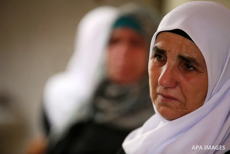 A relative reacts during the funeral of Khaled Taeh, a Palestinian, who was shot dead by Israeli during a raid that led to confrontations with residents, in the occupied West Bank city of Nablus, February 7, 2018. Photo...