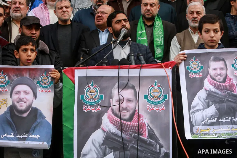 Palestinian supporters Hamas movement take part in a rage protest after Israeli security forces killed Ahmed Nasr Jarrar who suspected of being behind the killing of a Jewish settler last month, after a manhunt that last...