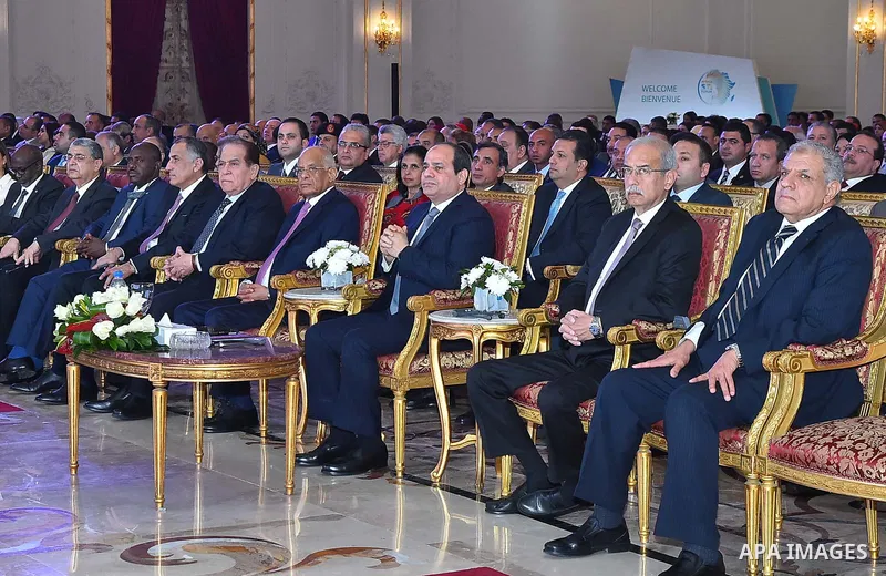 Egyptian President Abdel Fattah al-Sisi attends the third African forum on science, technology and innovation, in Cairo, Egypt, on February 10, 2018. Photo by Egyptian President Office