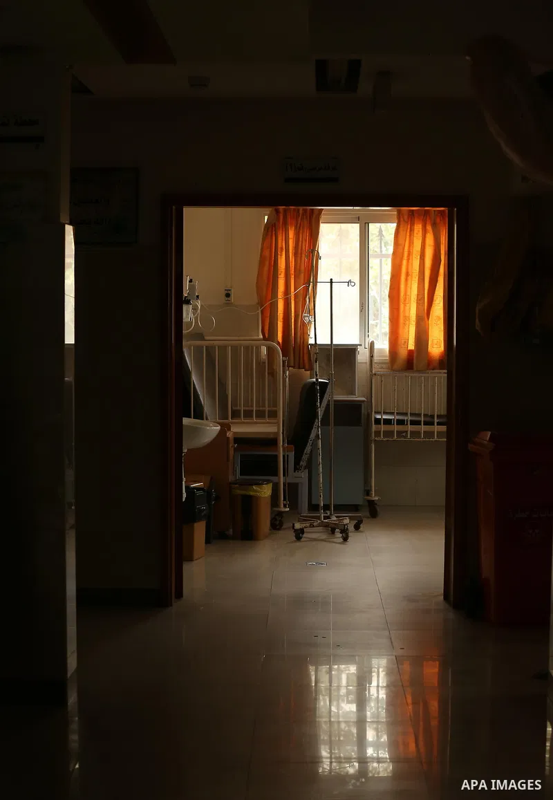 A view into Dora hospital in Gaza City after it stopped its services on February 11, 2018 after it ran out of fuel. Seven medical centers in Gaza have stopped services due to lack of fuel to power generators. Ashraf al-Q...