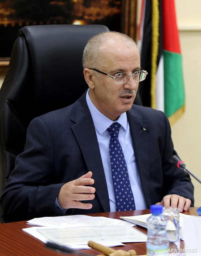 Palestinian Prime Minister, Rami Hamdallah, chairs a meeting of minister council, in the West bank city of Ramallah, on February 13, 2018. Photo by Prime Minister Office