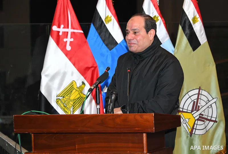 Egyptian President Abdel Fattah al-Sisi visits the military college in Cairo, Egypt, on February 19, 2018. Photo by Egyptian President Office