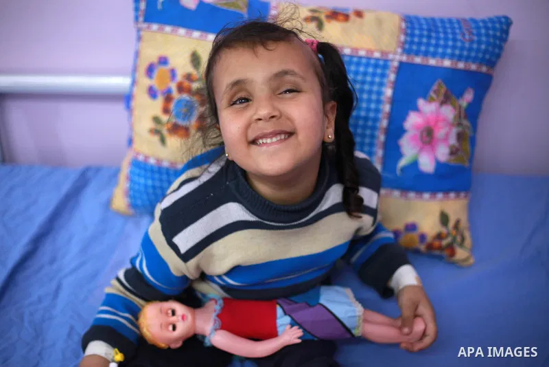 A Palestinian cancer patient receives medical care at Al-Rantisi hospital in Gaza city on February 19, 2018. A senior United Nations official in January warned the Palestinian coastal enclave of the Gaza Strip was on the...