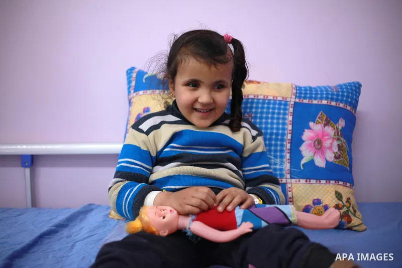 A Palestinian cancer patient receives medical care at Al-Rantisi hospital in Gaza city on February 19, 2018. A senior United Nations official in January warned the Palestinian coastal enclave of the Gaza Strip was on the...