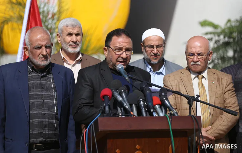 Palestinian Mayor of Gaza, Nizar Hijazi speaks during a press conference, in Gaza City on February 21, 2018. Photo by Mahmoud Ajour