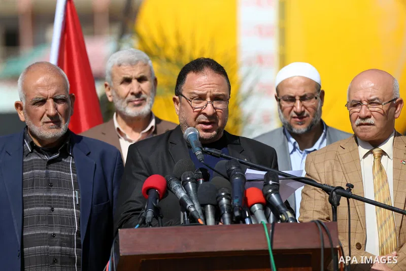 Palestinian Mayor of Gaza, Nizar Hijazi speaks during a press conference, in Gaza City on February 21, 2018. Photo by Mahmoud Ajour