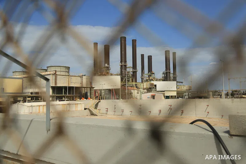 A general view of Gaza's power plant in Nuseirat, in the central of Gaza Strip on February 27, 2018. Photo by Dawoud Abo Alkas
