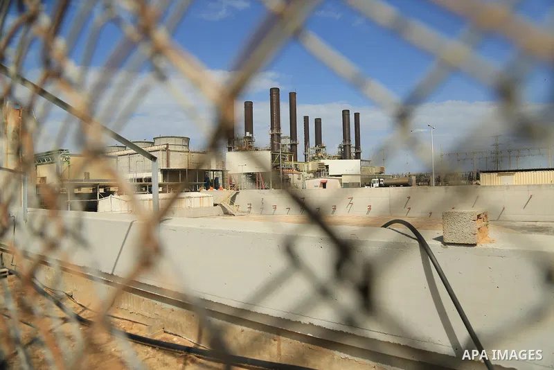 A general view of Gaza's power plant in Nuseirat, in the central of Gaza Strip on February 27, 2018. Photo by Dawoud Abo Alkas
