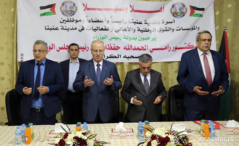 Palestinian Prime Minister Rami Hamdallah visits municipality of Anabta, near the West Bank city of Tulkarm on March 3, 2018. Photo by Prime Minister Office
