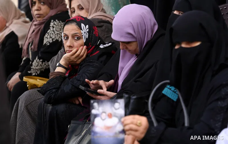 Palestinian supporters of Popular Front for the Liberation of Palestine (PFLP) take part during a rally to mark martyr's day of Mohammed al-Aswad "Guevara Gaza" a member of the Political Bureau of (PFLP), in Gaza city on...