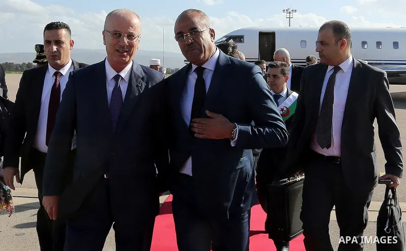 Palestinian Prime Minister Rami Hamdallah arrives to participate in 35th Session of the Council of Arab Ministers of the Interior, in Algiers, Algeria on March 6, 2018. Photo by Prime Minister Office