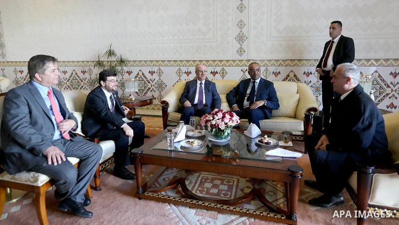 Palestinian Prime Minister Rami Hamdallah arrives to participate in 35th Session of the Council of Arab Ministers of the Interior, in Algiers, Algeria on March 6, 2018. Photo by Prime Minister Office