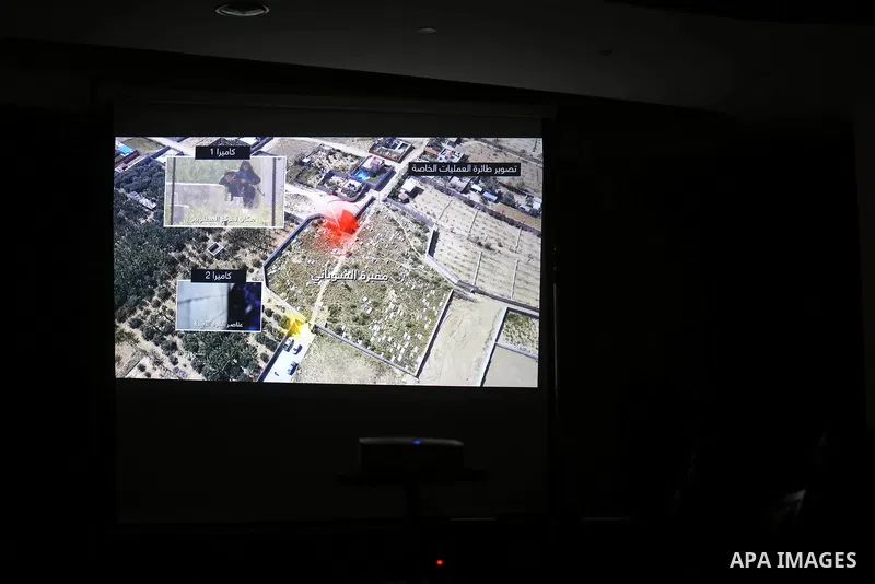 Screenshots from a video presentation by Ministry of Interior in Gaza strip during a press conference about the investigations of an explosion that targeted the convoy of Palestinian Prime Minister Rami Hamdallah, in Gaz...