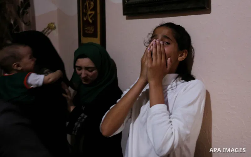 Relatives of Palestinian Naji Ghneim, 23, who died of his wounds endured during clashes with Israeli troops in a tent city protest where Palestinians demand the right to return to their homeland at the Israel-Gaza border...