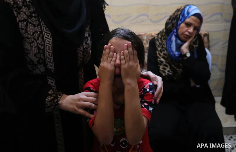 Relatives of Palestinian Naji Ghneim, 23, who died of his wounds endured during clashes with Israeli troops in a tent city protest where Palestinians demand the right to return to their homeland at the Israel-Gaza border...