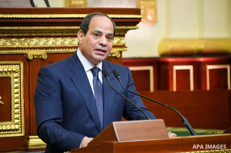 Egyptian President Abdel Fattah Al Sisi speaks at his swearing-in of the second presidential term, at a ceremony, at the House of Representatives in Cairo, Egypt, June 2, 2018. Photo by Egyptian President Office