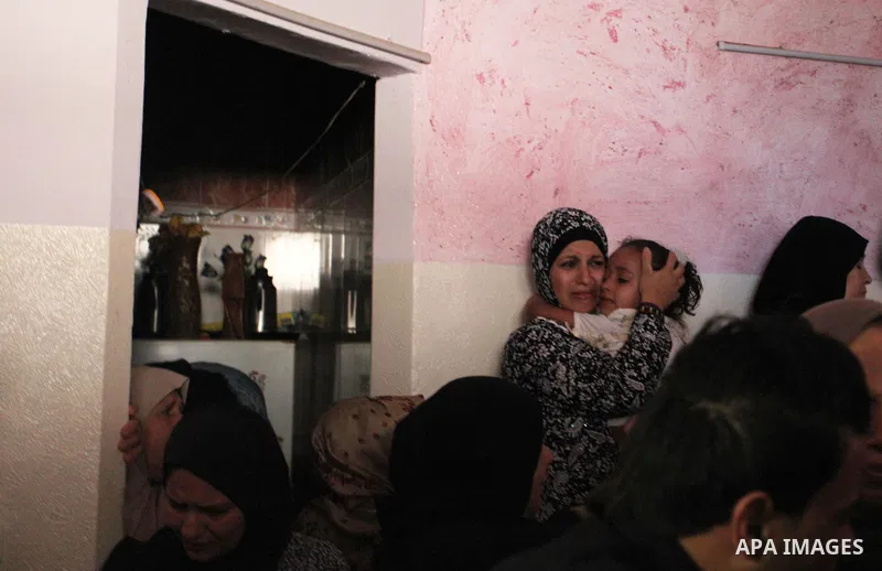 Relatives of Palestinian of Mohammed Hamada, 30, who died of his wounds endured during clashes with Israeli troops in a tent city protest where Palestinians demand the right to return to their homeland at the Israel-Gaza...