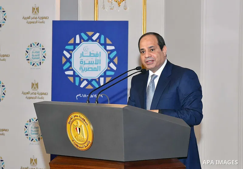 Egyptian President Abdel Fattah al-Sisi attends the breakfast meal for Egyptian Family during the holy month of Ramadan, in Cairo, Egypt, on June 5, 2018. Photo by Egyptian President Office