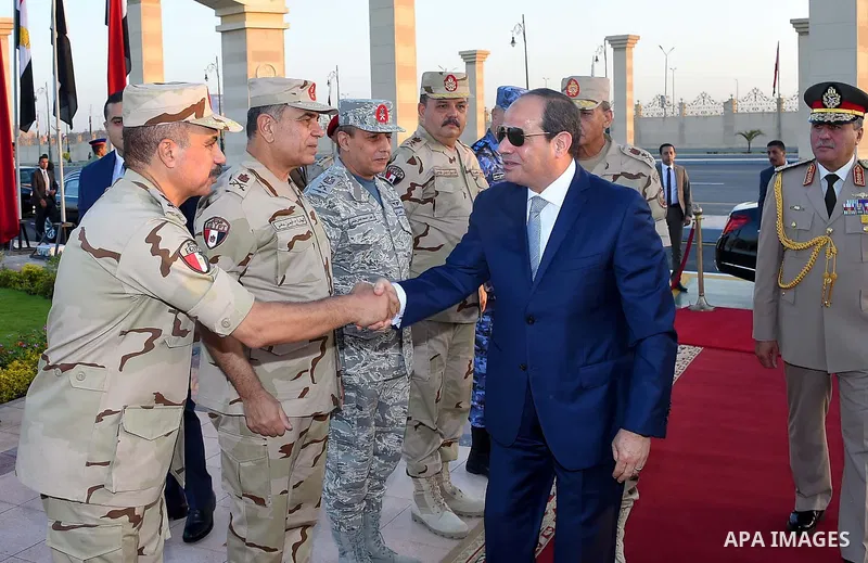 Egyptian President Abdel Fattah al-Sisi performs the morning prayer of Eid al-Fitr holiday which marks the end of the Muslim holy month of Ramadan, in Cairo, Egypt, on June 15, 2018. Eid al-Fitr marks the end of Muslim's...