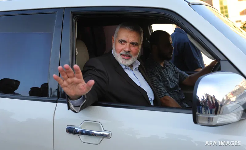Hamas Chief Ismail Haniyeh visit the Moroccan medical surgical hospital to provide treatment for Palestinians who were wounded during clashes with Israeli troops at Gaza-Israel border, in Gaza City on June 23, 2018. . Ph...